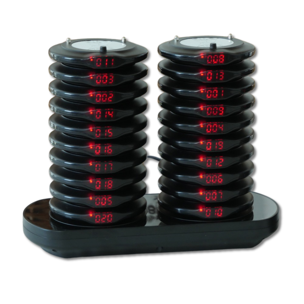 เครื่องเรียกคิวไร้สาย EASYPRINT QS-5320 จำนวน 20 เพจเจอร์ สีดำ